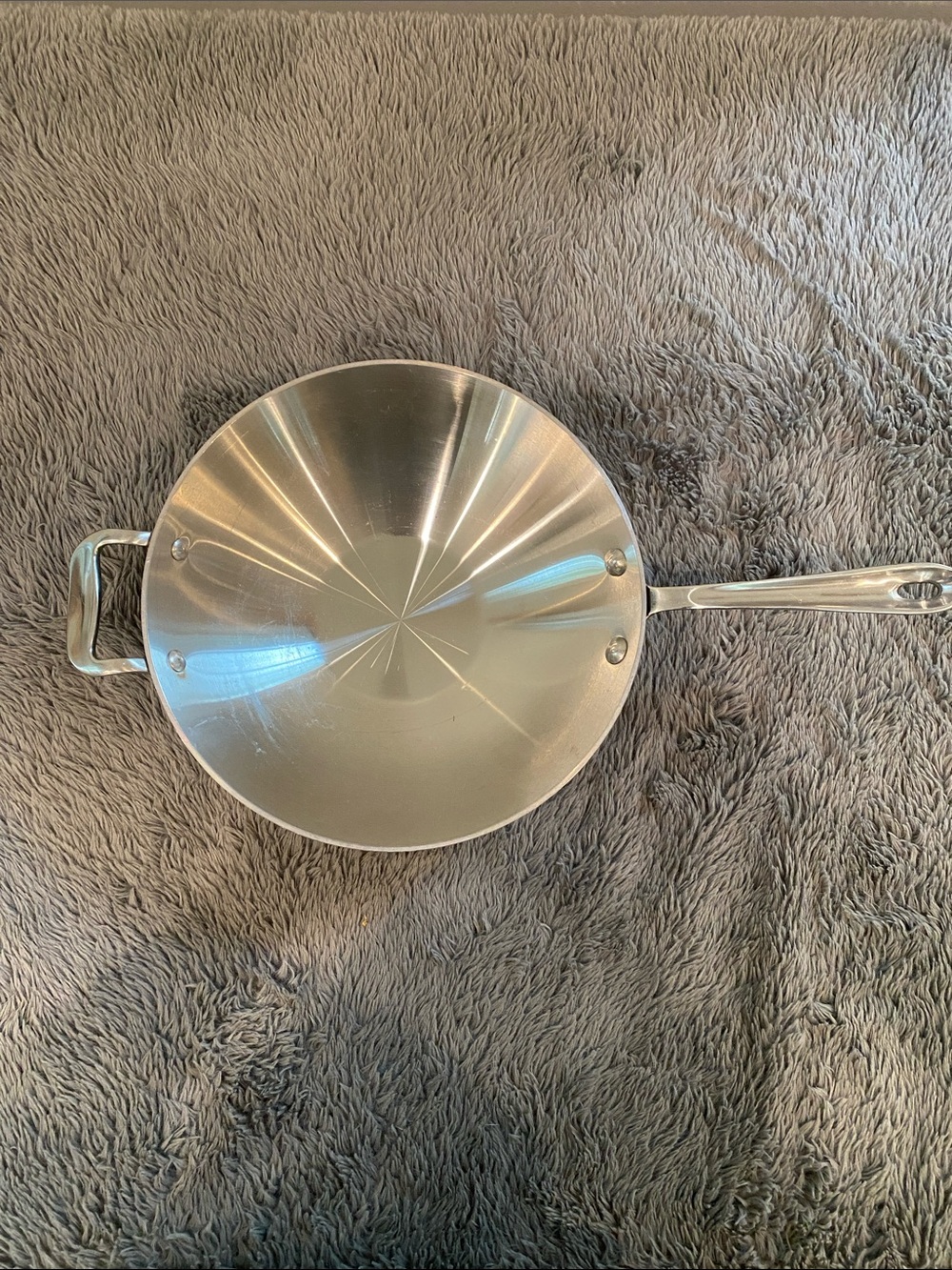 All Clad Stainless Steel small wok pan stir fry 10" cooking professional - Picture 3 of 11